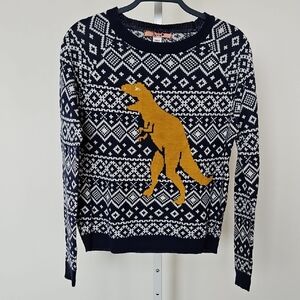 Navy Dinosaur Pattern Sweater